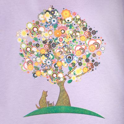 Dámské tričko s krátkým rukávem Darika Tree of Friendship Lilac Thailand