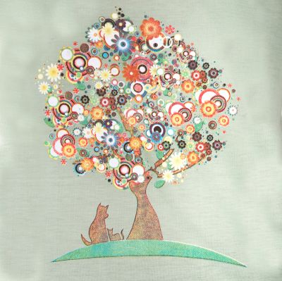 Dámské tričko s krátkým rukávem Darika Tree of Friendship Pistachio green Thailand