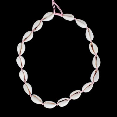 Macramé náhrdelník s mušlemi Kauri - Luanna Light Pink