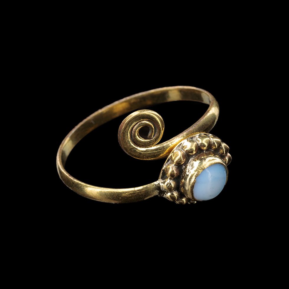 Mosazný prsten s kamínkem Cornelia Měsíční kámen India