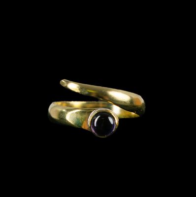Mosazný prsten s kamínkem Dimitra Ametyst