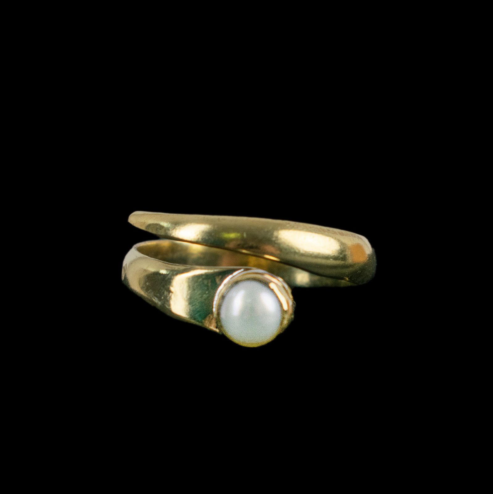 Mosazný prsten s kamínkem Dimitra Perlička India
