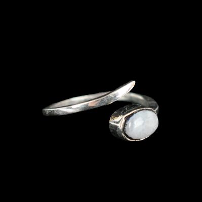 Prsten z německého stříbra s kamínkem Caliope Měsíční kámen India