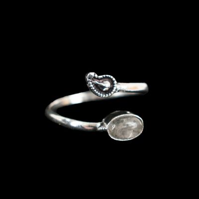 Prsten z německého stříbra s kamínkem Laurentie Labradorit