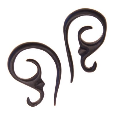 Roztahovací piercing do uší z rohoviny - Uprostřed vlnobití | ⌀ 4 mm, ⌀ 10 mm, ⌀ 12 mm