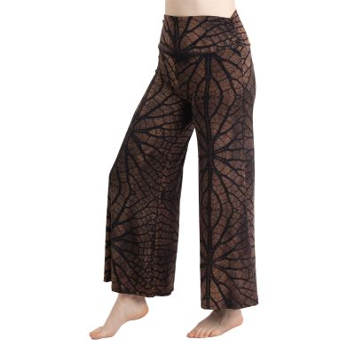 Široké kalhoty / Kalhotová sukně Yvette Leaf Brown | UNI