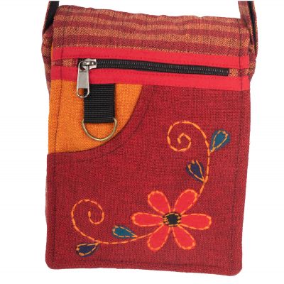 Taštička / kabelka na doklady s výšivkou Arianna Red Nepal