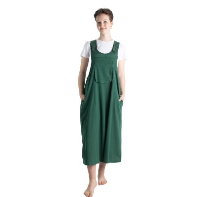 Tmavě zelené bavlněné šaty s laclem Jayleen Juniper Green | S/M, L/XL