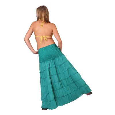 Dlouhá etno maxi sukně Hawa Turquoise India