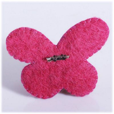 Plstěná brož Motýl Růžový