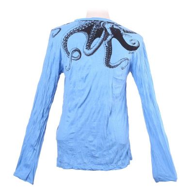 Pánské tričko Sure s dlouhým rukávem - Octopus Attack Light Blue Thailand