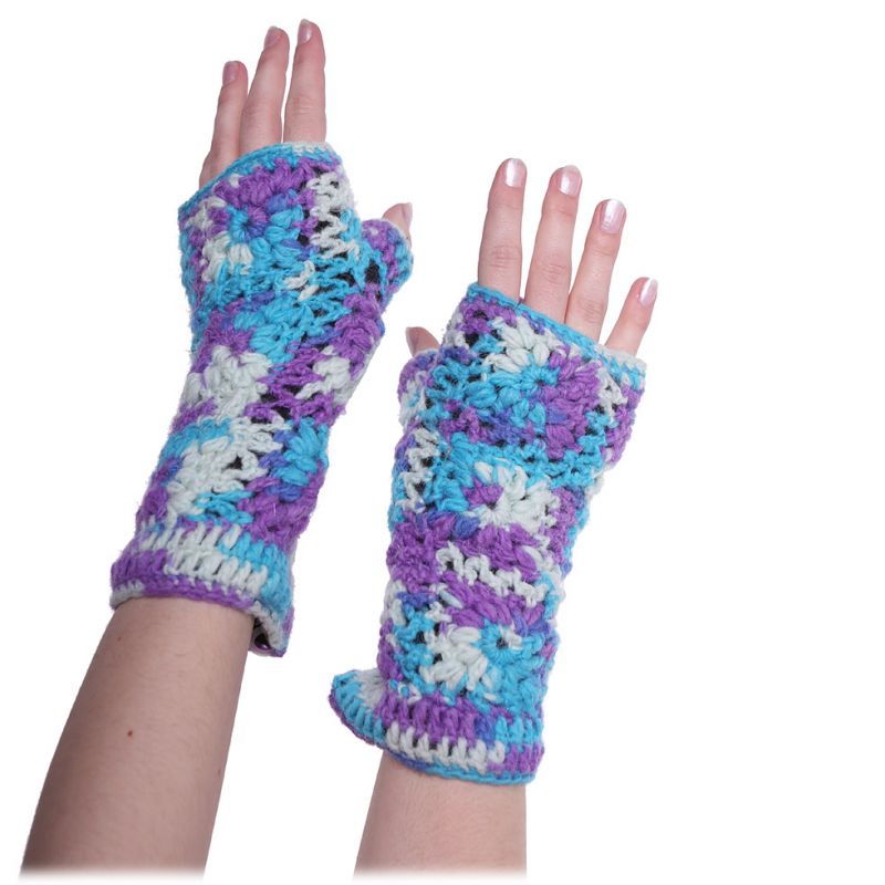 Vlněné bezprstové rukavice Jendela Kalapani Nepal